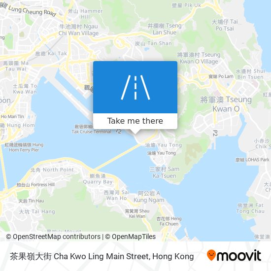 茶果嶺大街 Cha Kwo Ling Main Street map