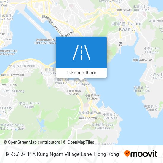 阿公岩村里 A Kung Ngam Village Lane map