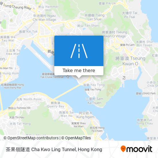 茶果嶺隧道 Cha Kwo Ling Tunnel map