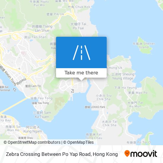Zebra Crossing Between Po Yap Road map