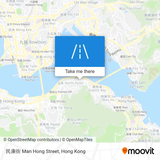 民康街 Man Hong Street map