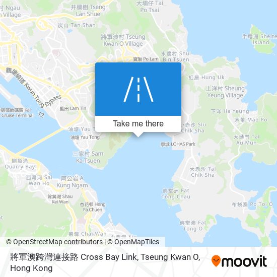 將軍澳跨灣連接路 Cross Bay Link, Tseung Kwan O map