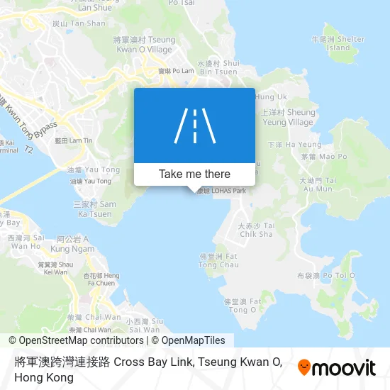 將軍澳跨灣連接路 Cross Bay Link, Tseung Kwan O map