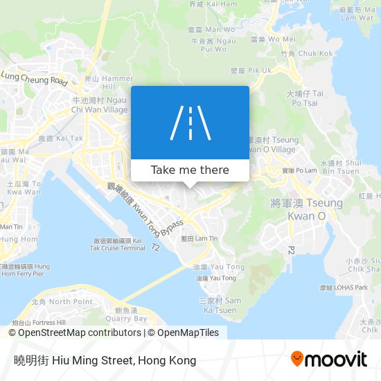 曉明街 Hiu Ming Street map