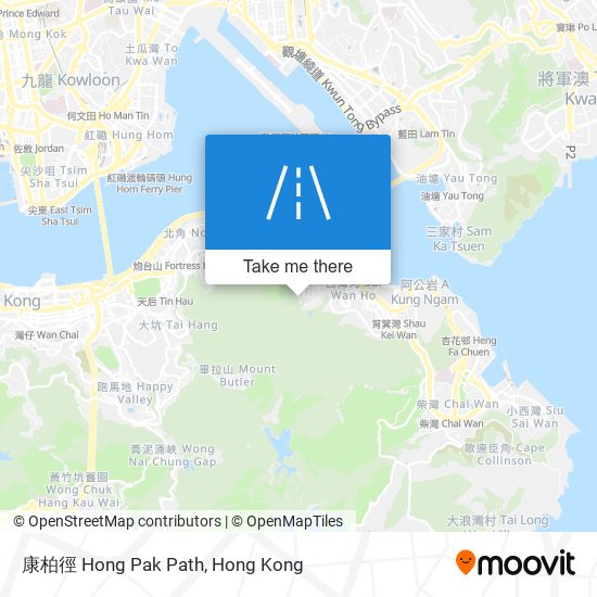 康柏徑 Hong Pak Path map