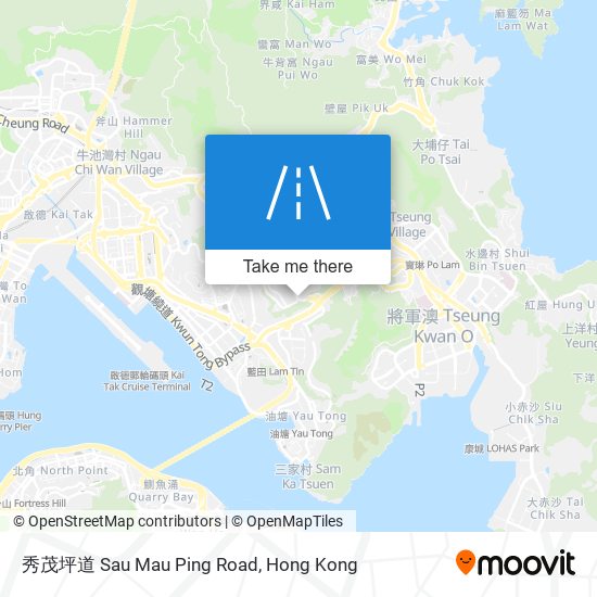 秀茂坪道 Sau Mau Ping Road map