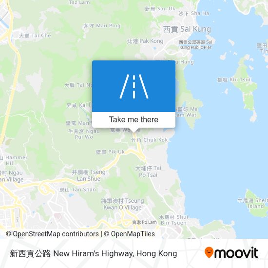 新西貢公路 New Hiram's Highway map
