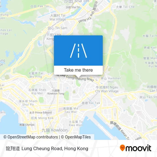 龍翔道 Lung Cheung Road map