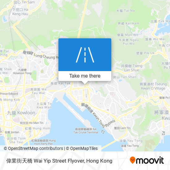 偉業街天橋 Wai Yip Street Flyover map