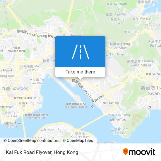 Kai Fuk Road Flyover map