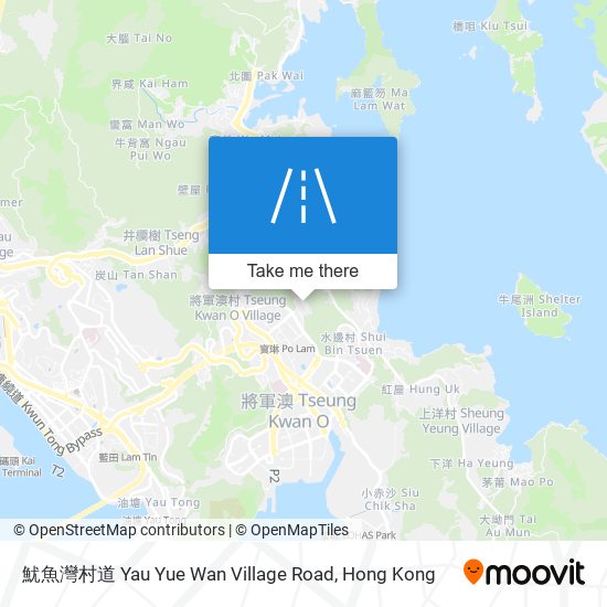 魷魚灣村道 Yau Yue Wan Village Road map