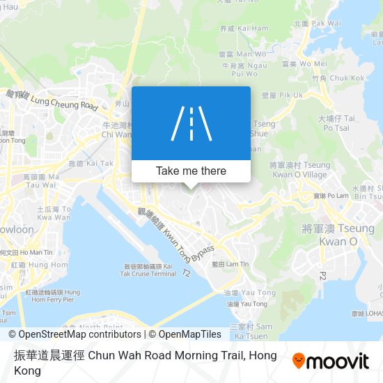 振華道晨運徑 Chun Wah Road Morning Trail map