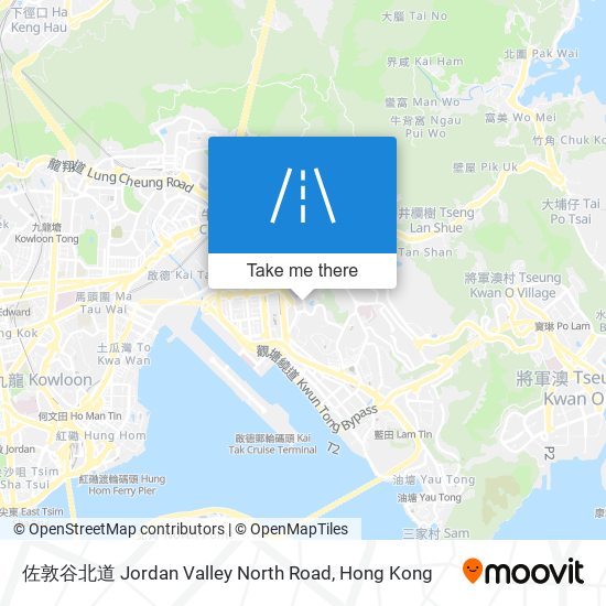 佐敦谷北道 Jordan Valley North Road map