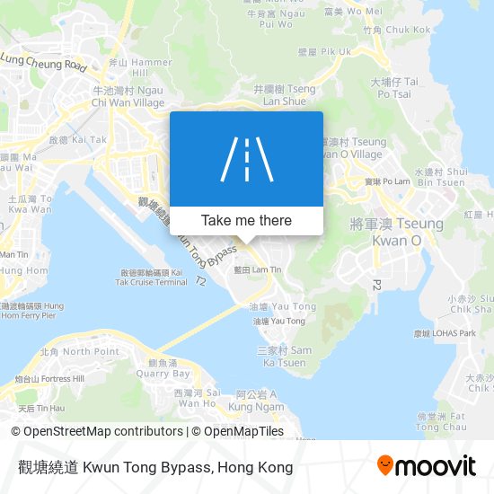 觀塘繞道 Kwun Tong Bypass map