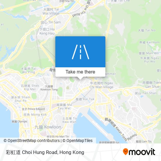 彩虹道 Choi Hung Road map