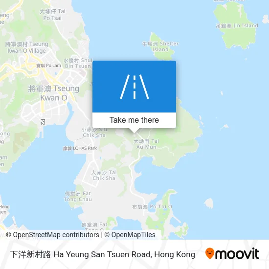下洋新村路 Ha Yeung San Tsuen Road map