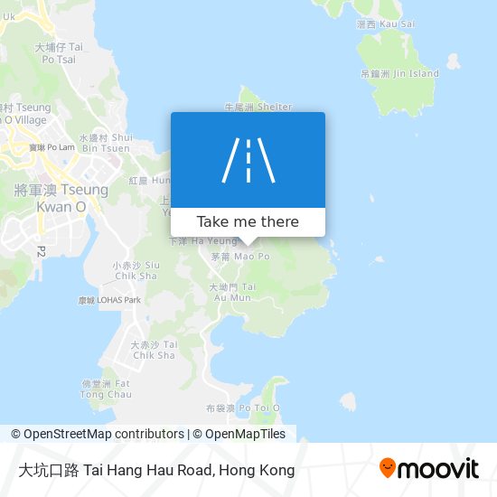 大坑口路 Tai Hang Hau Road map