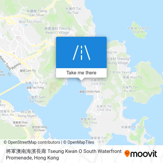 將軍澳南海濱長廊 Tseung Kwan O South Waterfront Promenade map
