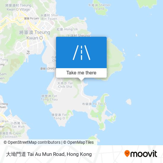 大坳門道 Tai Au Mun Road map