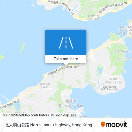 北大嶼山公路 North Lantau Highway map