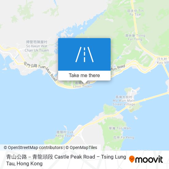 青山公路－青龍頭段 Castle Peak Road – Tsing Lung Tau map