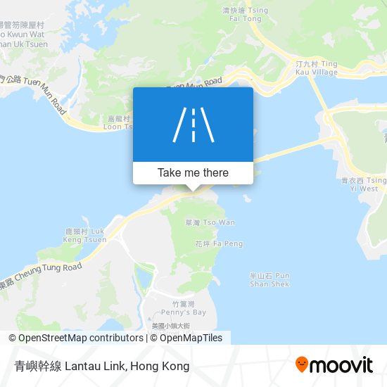 青嶼幹線 Lantau Link map
