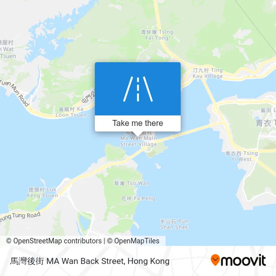 馬灣後街 MA Wan Back Street map