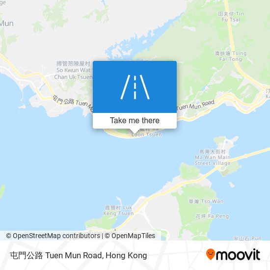 屯門公路 Tuen Mun Road map