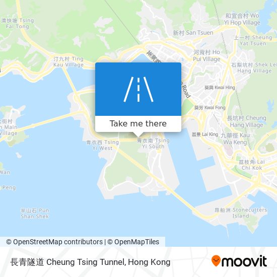 長青隧道 Cheung Tsing Tunnel map