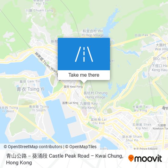 青山公路－葵涌段 Castle Peak Road – Kwai Chung地圖