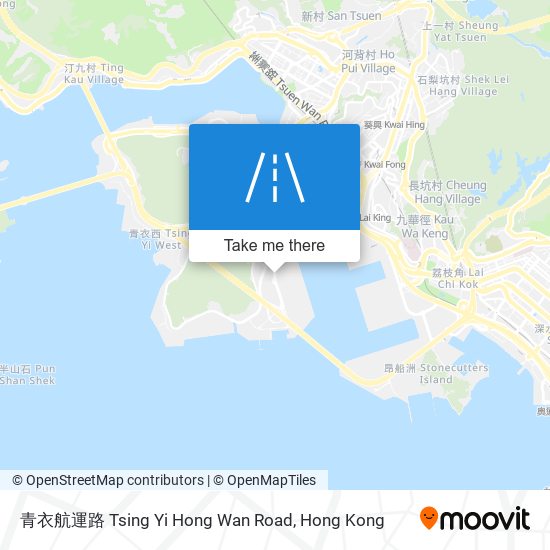 青衣航運路 Tsing Yi Hong Wan Road map