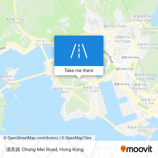 涌美路 Chung Mei Road map