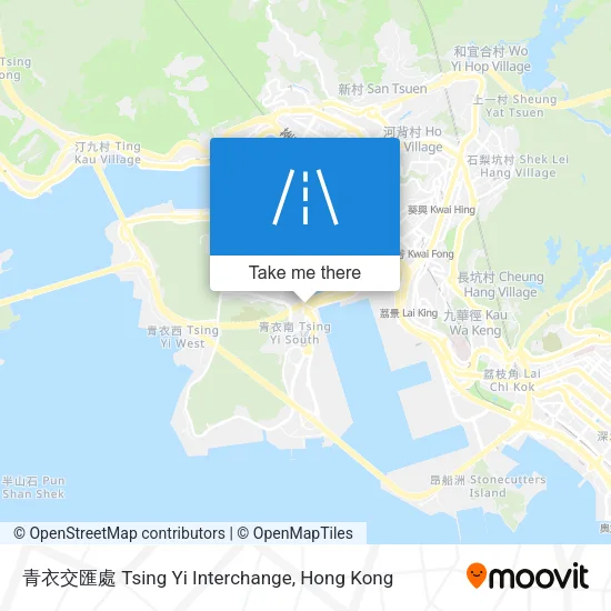 青衣交匯處 Tsing Yi Interchange map