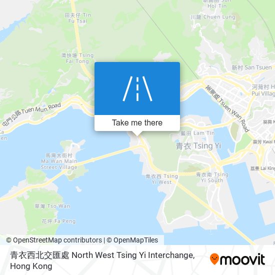 青衣西北交匯處 North West Tsing Yi Interchange map