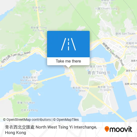 青衣西北交匯處 North West Tsing Yi Interchange地圖