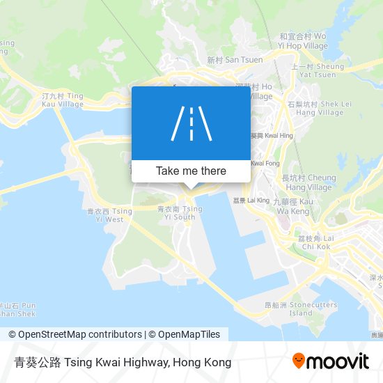 青葵公路 Tsing Kwai Highway map