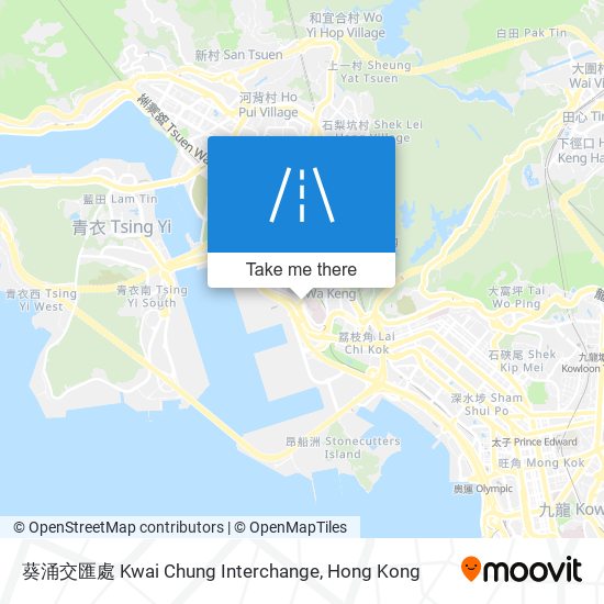 葵涌交匯處 Kwai Chung Interchange map