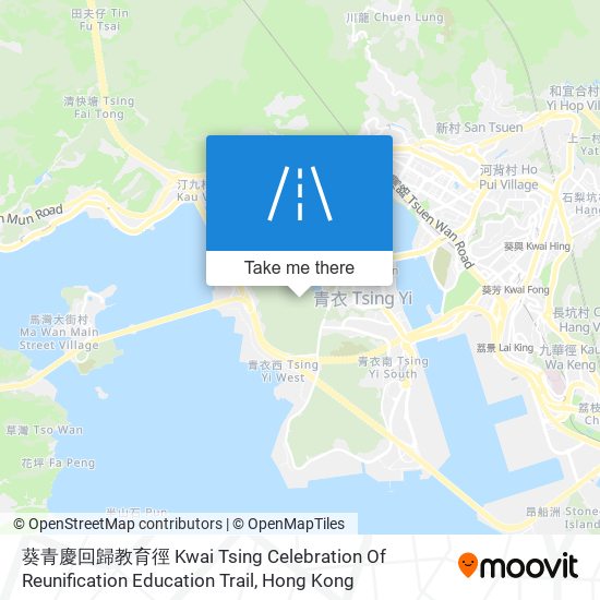 葵青慶回歸教育徑 Kwai Tsing Celebration Of Reunification Education Trail map