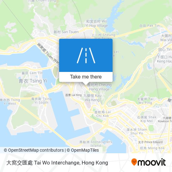 大窩交匯處 Tai Wo Interchange map