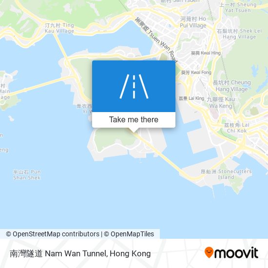 南灣隧道 Nam Wan Tunnel map