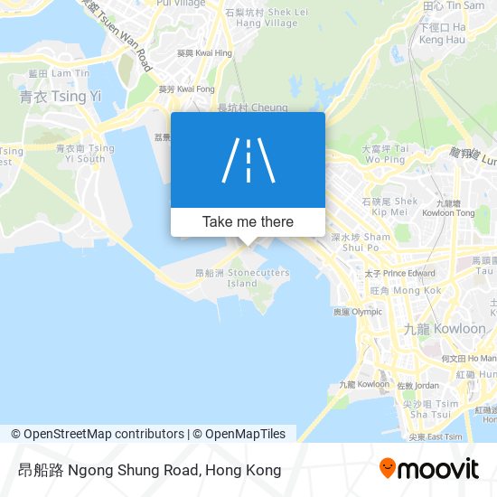 昂船路 Ngong Shung Road map