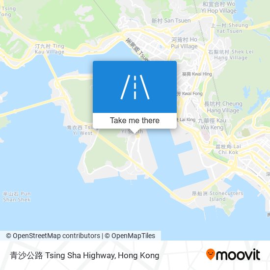 青沙公路 Tsing Sha Highway map