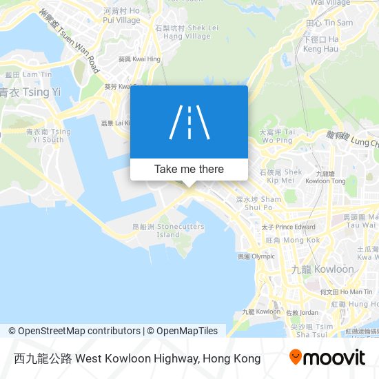 西九龍公路 West Kowloon Highway map