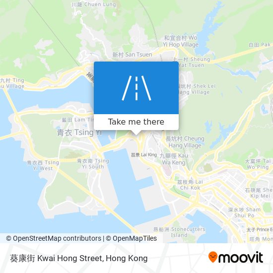 葵康街 Kwai Hong Street map