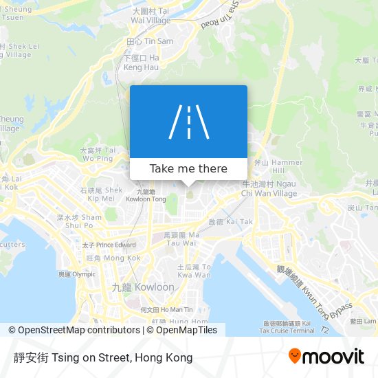 靜安街 Tsing on Street map