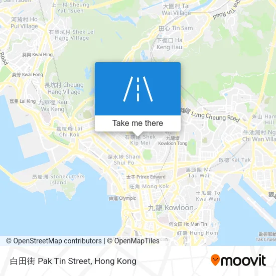 白田街 Pak Tin Street map