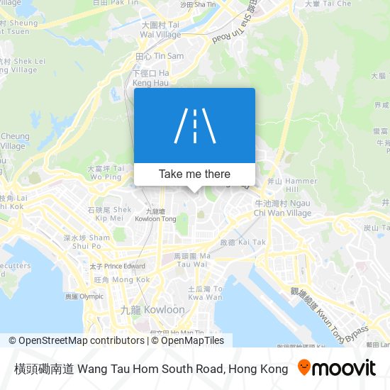 橫頭磡南道 Wang Tau Hom South Road map