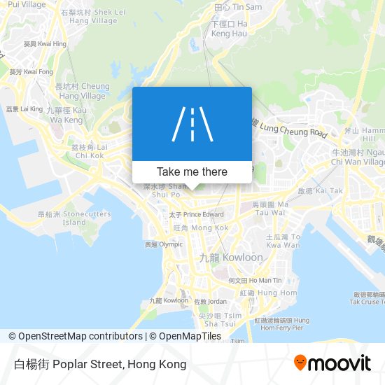 白楊街 Poplar Street map