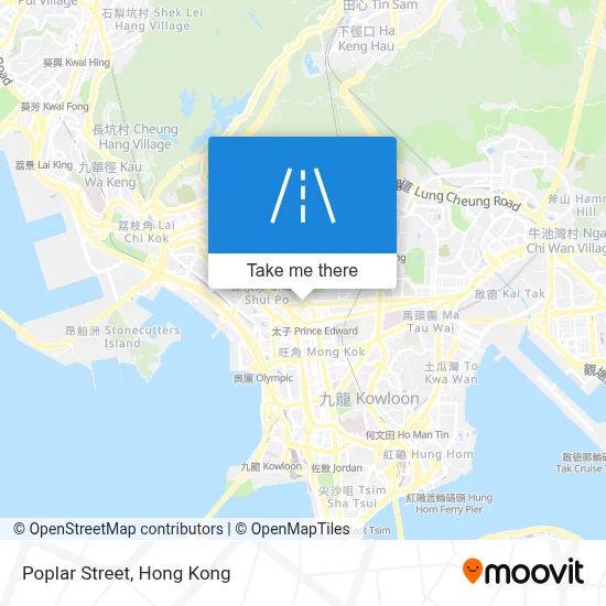 白楊街 Poplar Street map