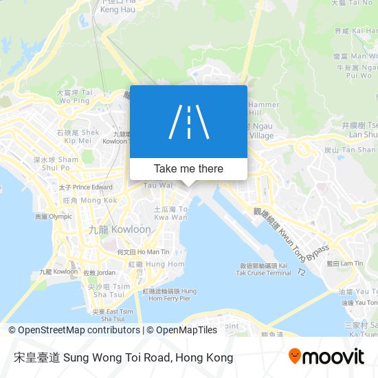 宋皇臺道 Sung Wong Toi Road map